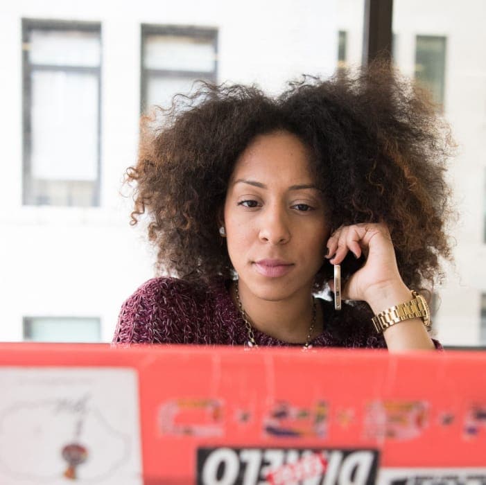 woman on the phone
