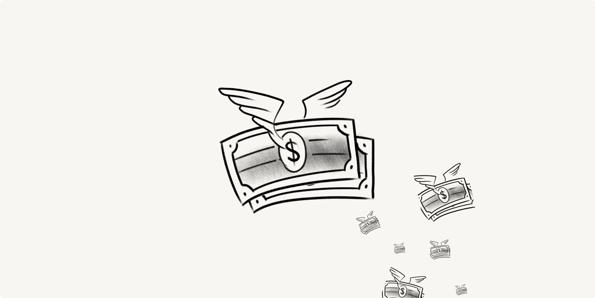 Flying money