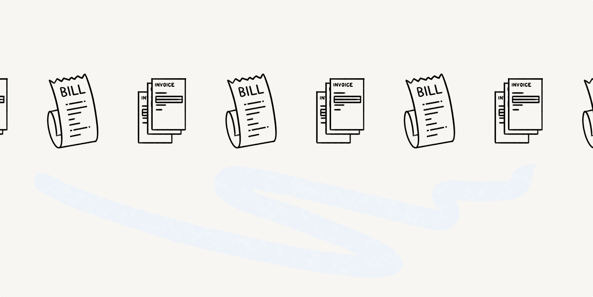 Series of bills and invoices