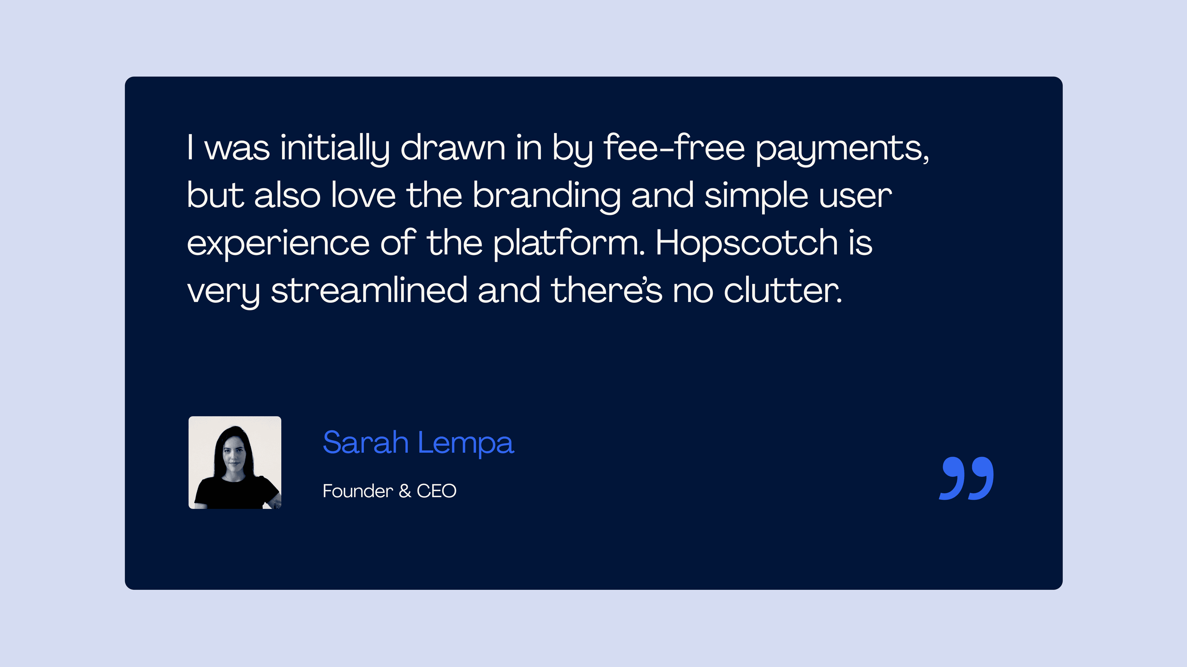 Hopscotch fee-free payments helps small businesses.
